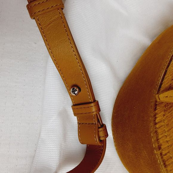 Elaine Turner Cam Crosssbody Bag Calf Hair Golden Flag Handbag with Dust Bag - Picture 7 of 16